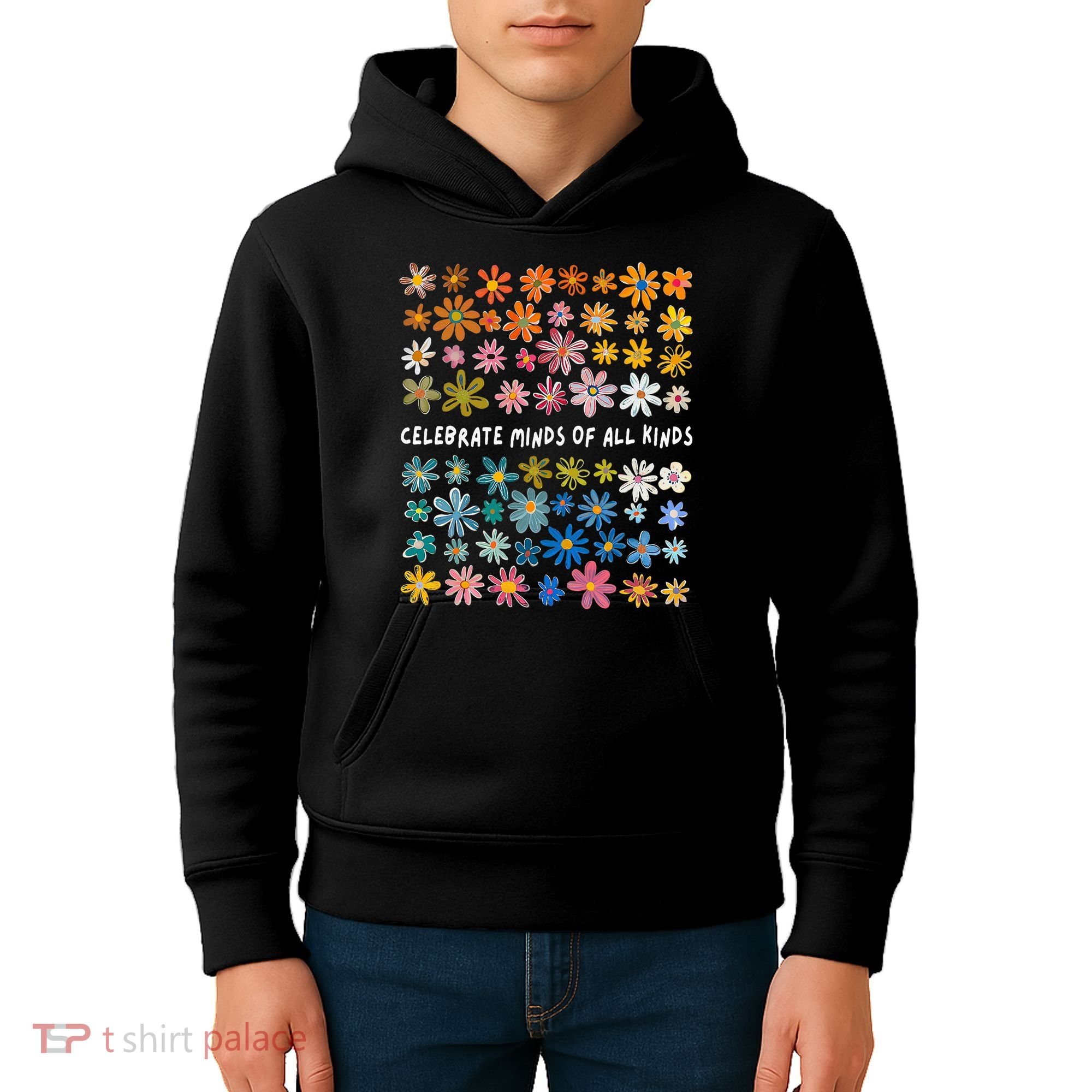 Autism Awareness Celebrate Minds Of All Kinds Wildflower Kids Hoodie