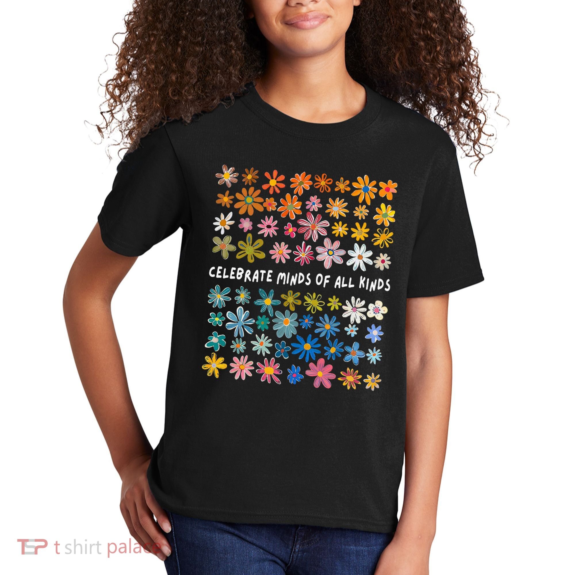 Autism Awareness Celebrate Minds Of All Kinds Wildflower Kids T-Shirt