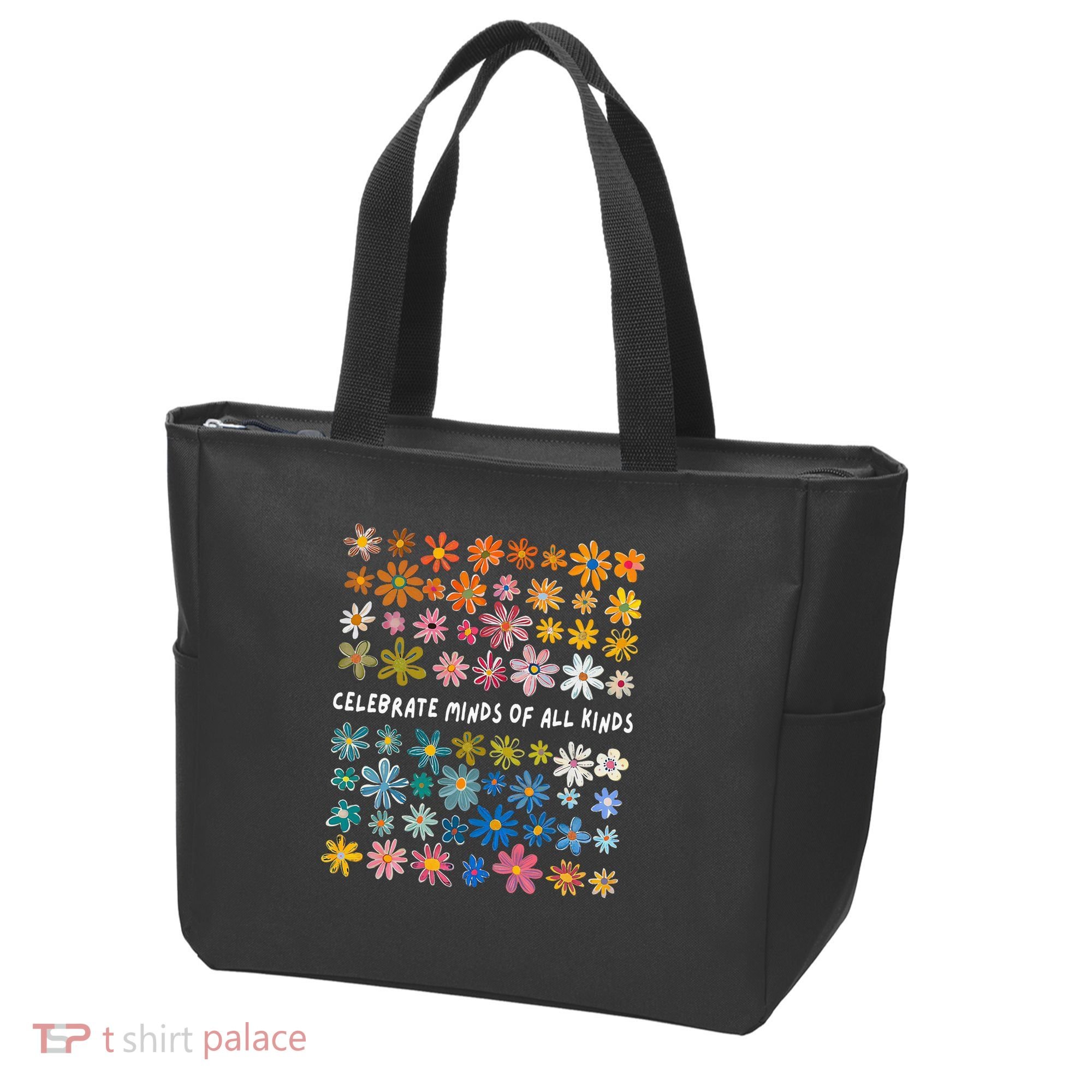Autism Awareness Celebrate Minds Of All Kinds Wildflower Tote Bag