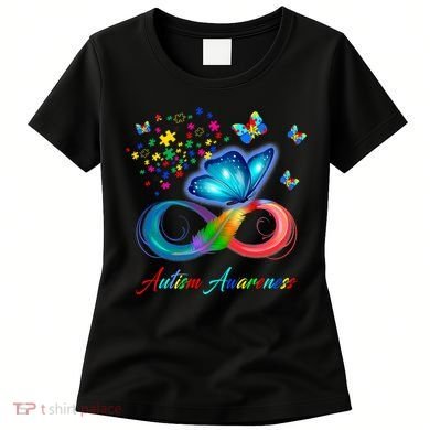 Autism Awareness Colorful Butterfly Women's T-Shirt