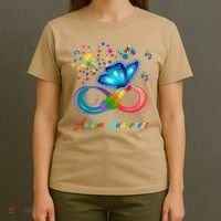 Autism Awareness Colorful Butterfly T-Shirt thumb 4
