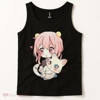 Anime And Cats Lover For N Manga Kawaii Otaku Tank Top thumb 2