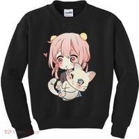 Anime And Cats Lover For N Manga Kawaii Otaku Kids Sweatshirt thumb 0