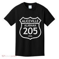 Alabama Area Code 205 Aliceville Al Home State Kids T-Shirt thumb 0