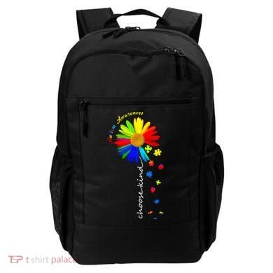 Autism Awareness Choose Kind Sunflower Puzzle Backpack
