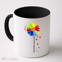 Autism Awareness Choose Kind Sunflower Puzzle Coffee Mug thumb 0