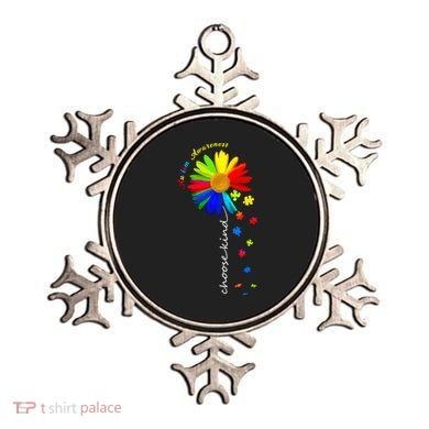 Autism Awareness Choose Kind Sunflower Puzzle Ornament