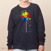 Autism Awareness Choose Kind Sunflower Puzzle Women's Sweatshirt thumb 0