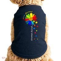 Autism Awareness Choose Kind Sunflower Puzzle Doggie Tank thumb 0