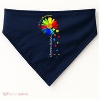 Autism Awareness Choose Kind Sunflower Puzzle USA-Made Doggie Bandana thumb 0