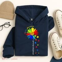 Autism Awareness Choose Kind Sunflower Puzzle Hoodie thumb 4