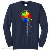 Autism Awareness Choose Kind Sunflower Puzzle Sweatshirt thumb 0