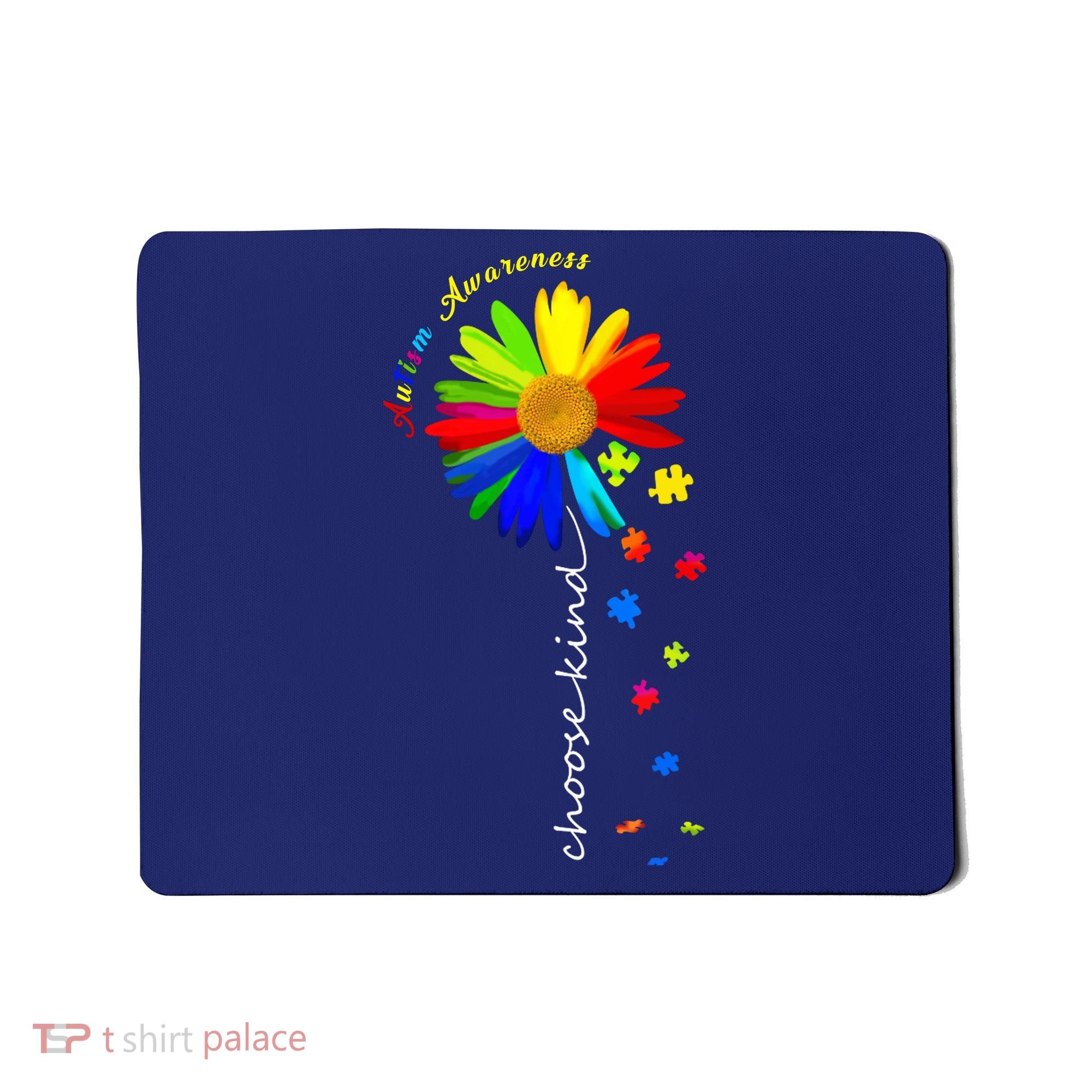 Autism Awareness Choose Kind Sunflower Puzzle Mousepad