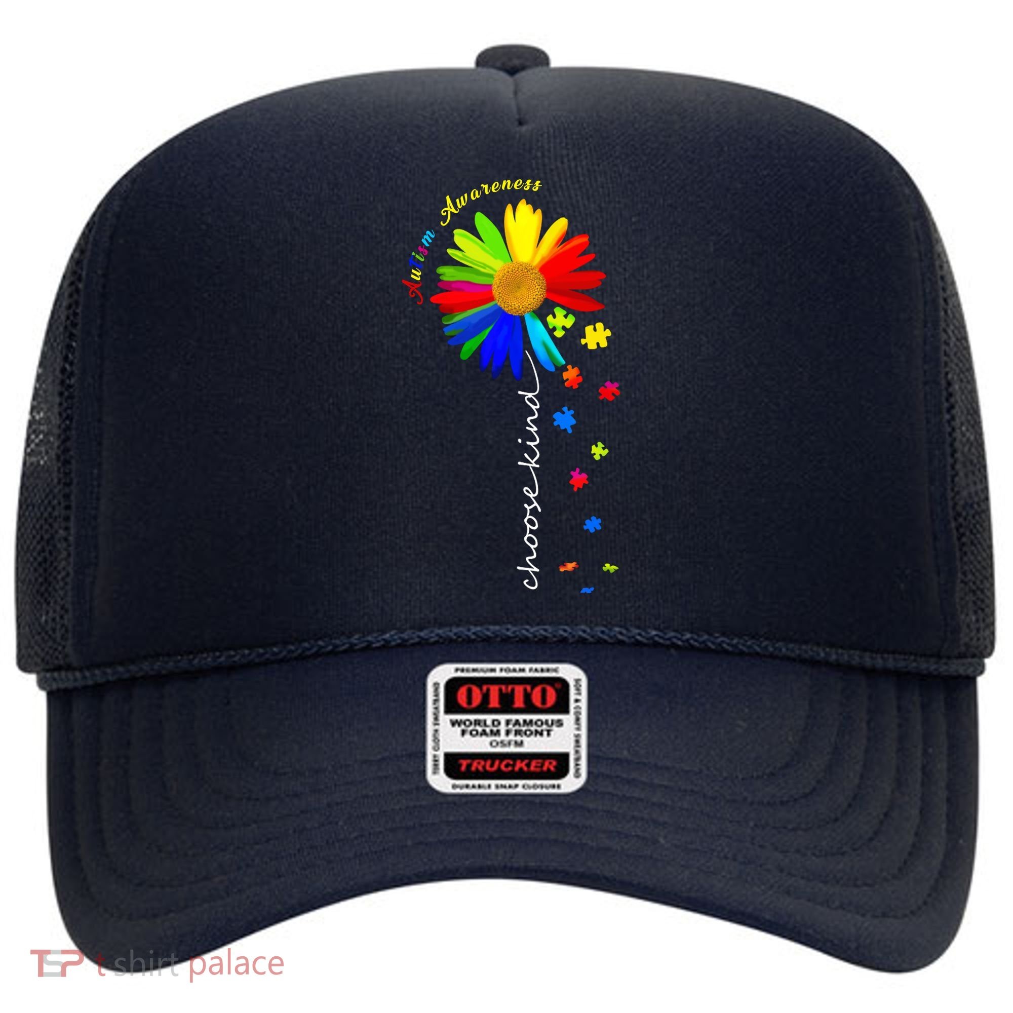 Autism Awareness Choose Kind Sunflower Puzzle Hat