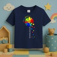 Autism Awareness Choose Kind Sunflower Puzzle Toddler T-Shirt thumb 3