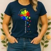 Autism Awareness Choose Kind Sunflower Puzzle Women's T-Shirt thumb 2