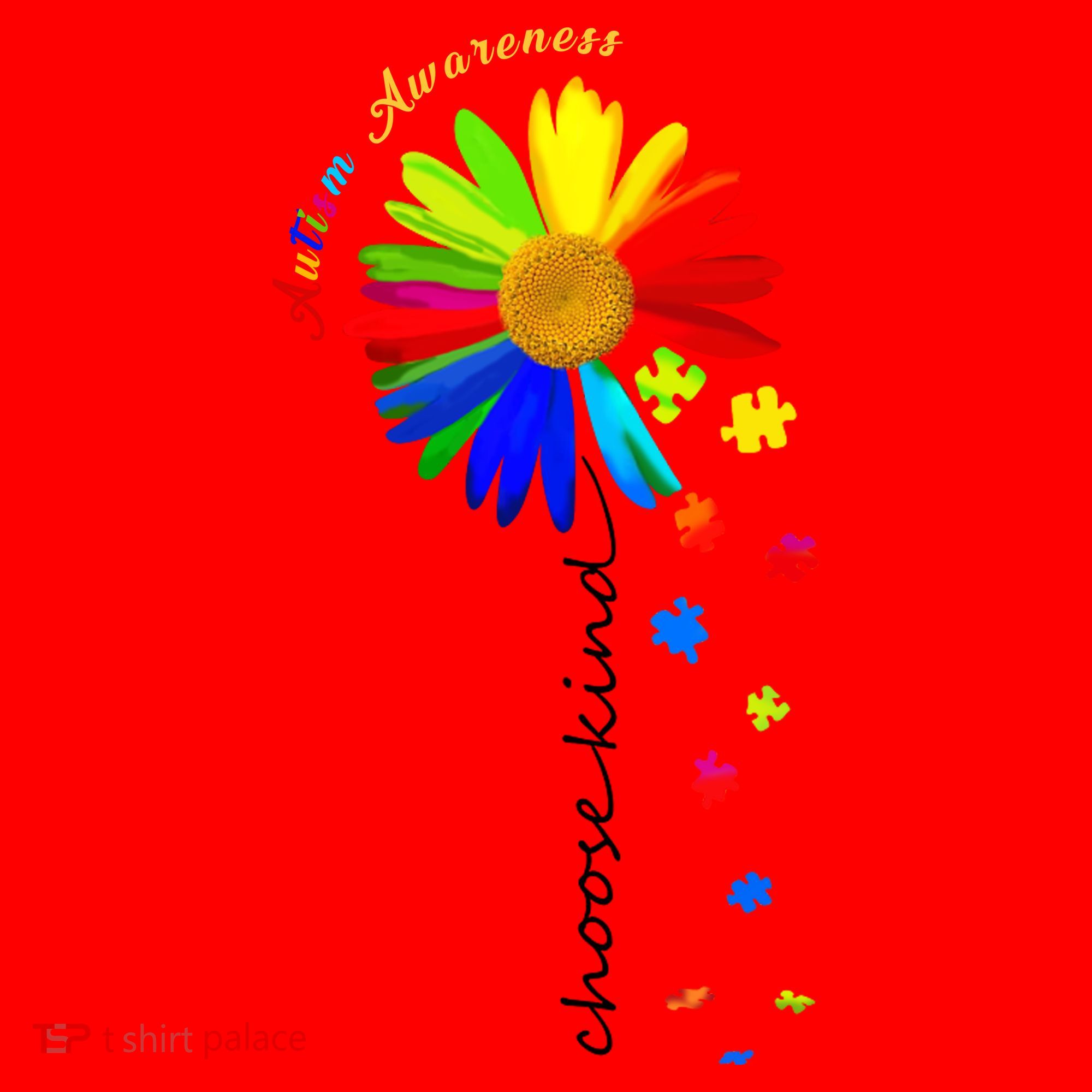 Autism Awareness Choose Kind Sunflower Puzzle Santa Hat