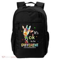Autism Awareness Cute Giraffe Animal Its Ok To Be Different Backpack thumb 0