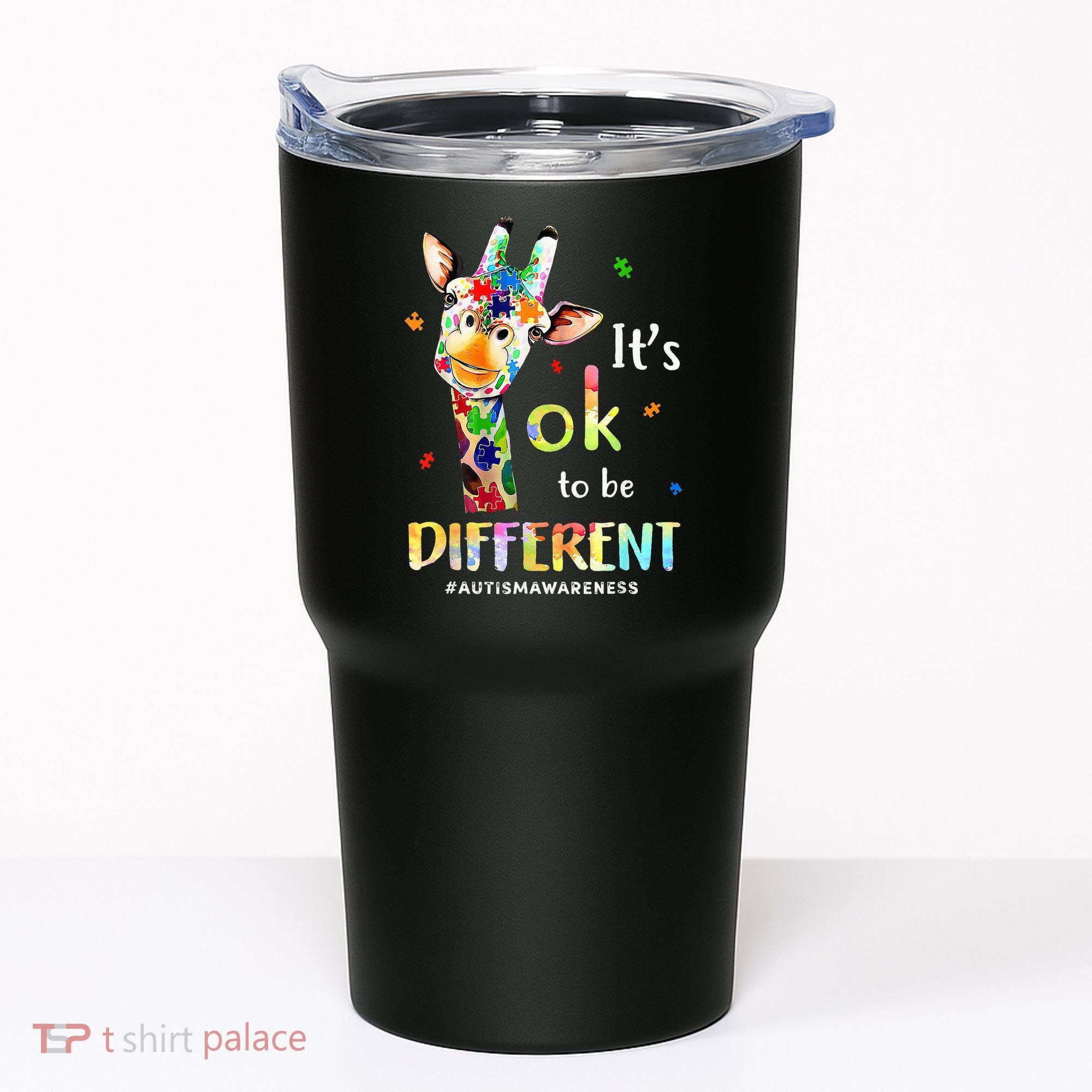 Autism Awareness Cute Giraffe Animal Its Ok To Be Different Tumbler