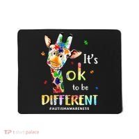 Autism Awareness Cute Giraffe Animal Its Ok To Be Different Mousepad thumb 0