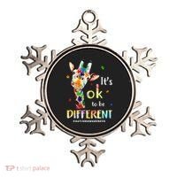 Autism Awareness Cute Giraffe Animal Its Ok To Be Different Ornament thumb 0