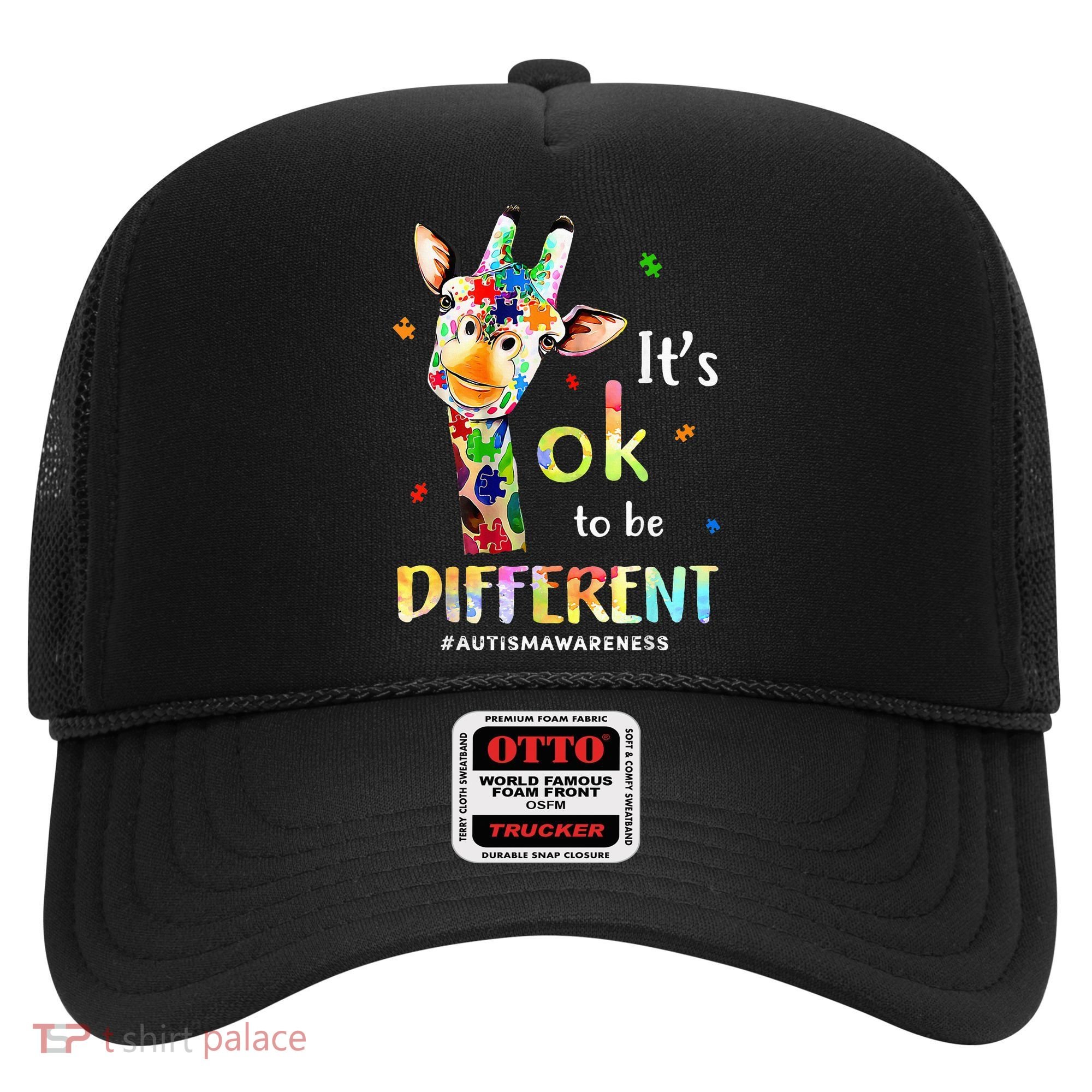 Autism Awareness Cute Giraffe Animal Its Ok To Be Different Hat