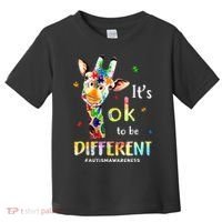 Autism Awareness Cute Giraffe Animal Its Ok To Be Different Toddler T-Shirt thumb 0