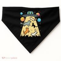 Alien Abduction Cats Ufo Flying Saucer Space Women USA-Made Doggie Bandana thumb 0