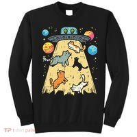 Alien Abduction Cats Ufo Flying Saucer Space Women Sweatshirt thumb 0