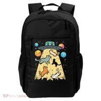 Alien Abduction Cats Ufo Flying Saucer Space Women Backpack thumb 0