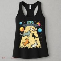 Alien Abduction Cats Ufo Flying Saucer Space Women Women's Tank Top thumb 3