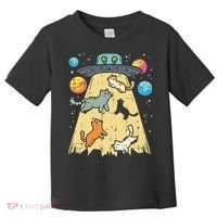 Alien Abduction Cats Ufo Flying Saucer Space Women Toddler T-Shirt thumb 0