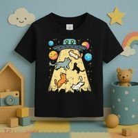 Alien Abduction Cats Ufo Flying Saucer Space Women Toddler T-Shirt thumb 3