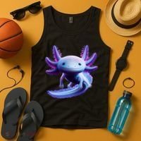 Axolotl Anime Cute Axolotl Tank Top thumb 4