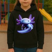 Axolotl Anime Cute Axolotl Kids Hoodie thumb 3