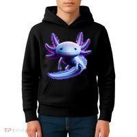 Axolotl Anime Cute Axolotl Kids Hoodie thumb 4