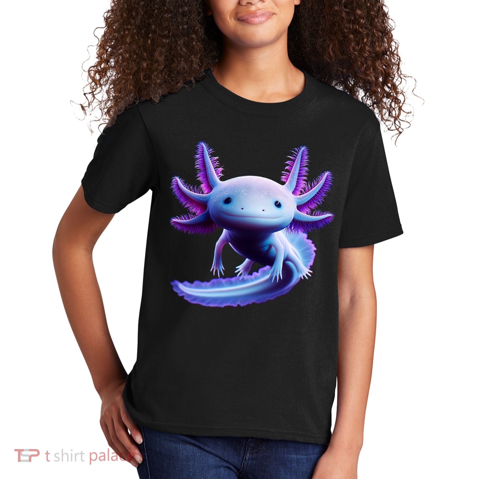 Axolotl Anime Cute Axolotl Kids T-Shirt