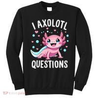 Axolotl Anime Cute Kawaii I Axolotl Questions Sweatshirt thumb 0