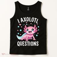 Axolotl Anime Cute Kawaii I Axolotl Questions Tank Top thumb 2