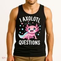 Axolotl Anime Cute Kawaii I Axolotl Questions Tank Top thumb 3