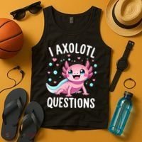 Axolotl Anime Cute Kawaii I Axolotl Questions Tank Top thumb 4
