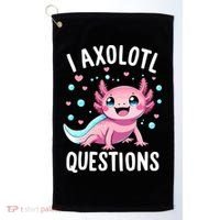 Axolotl Anime Cute Kawaii I Axolotl Questions Golf Towel thumb 0