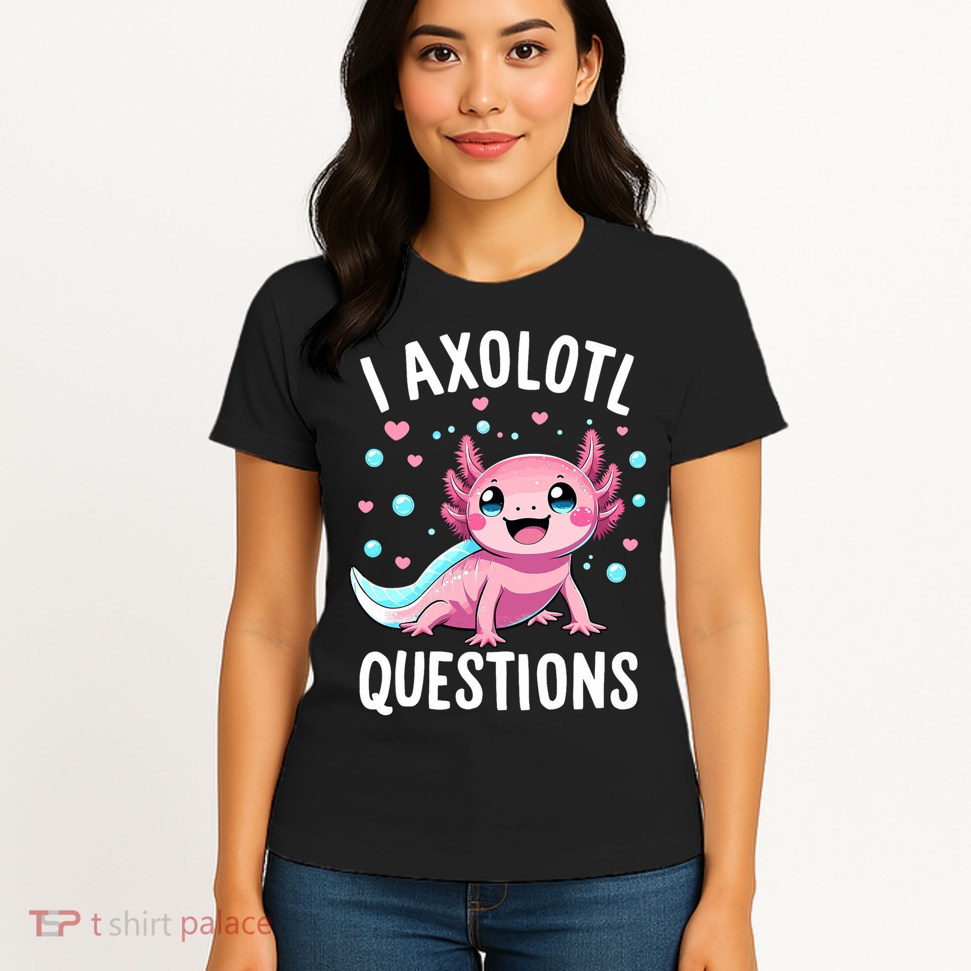 Axolotl Anime Cute Kawaii I Axolotl Questions Women's T-Shirt