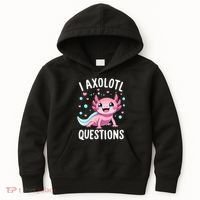 Axolotl Anime Cute Kawaii I Axolotl Questions Kids Hoodie thumb 0
