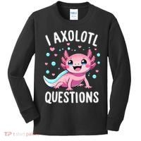 Axolotl Anime Cute Kawaii I Axolotl Questions Kids Long Sleeve Shirt thumb 0