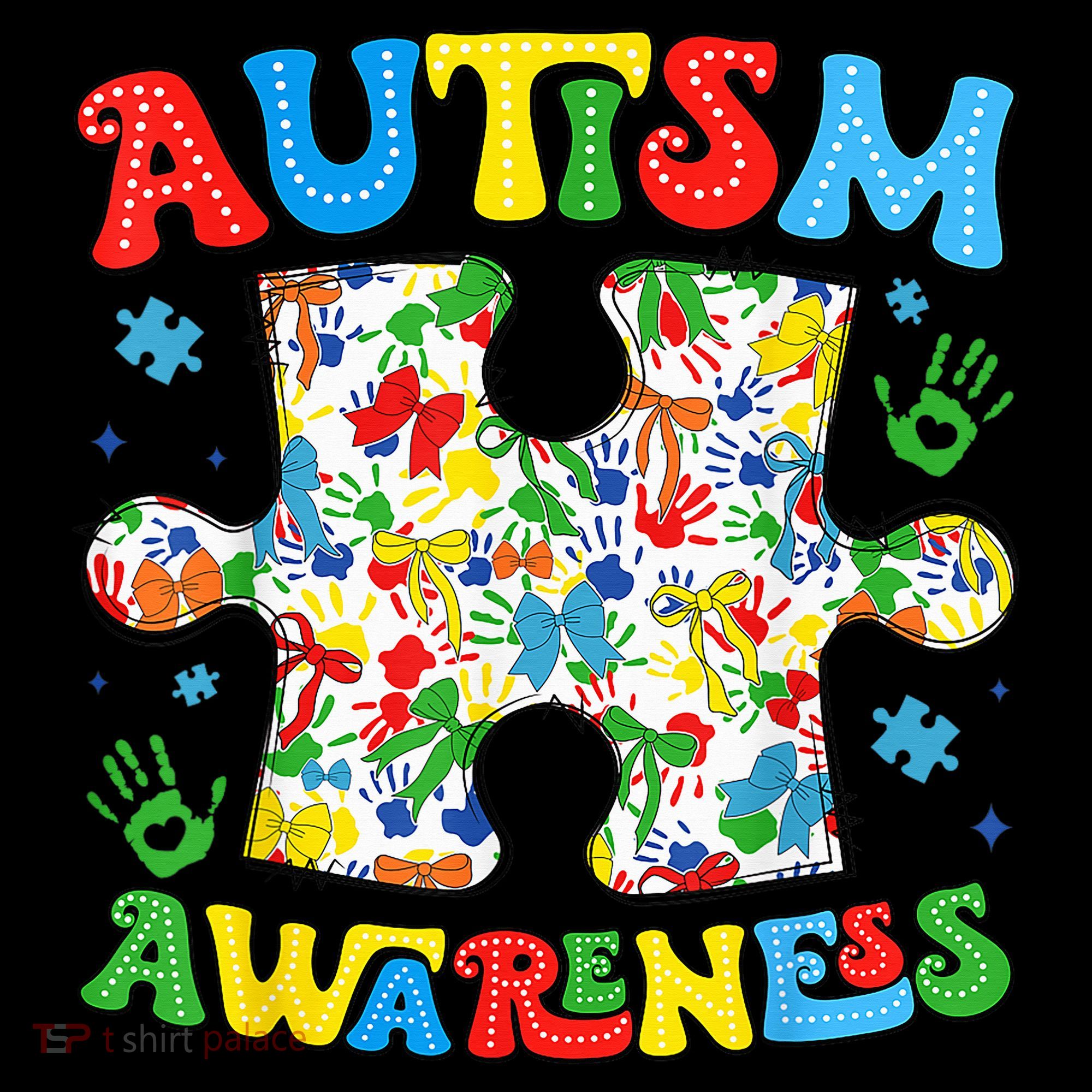 Autism Awareness Coquette Bow Autism Awareness Puzzle Piece Coffee Mug
