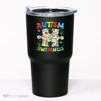 Autism Awareness Coquette Bow Autism Awareness Puzzle Piece Tumbler thumb 0