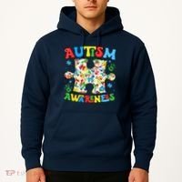 Autism Awareness Coquette Bow Autism Awareness Puzzle Piece Hoodie thumb 2