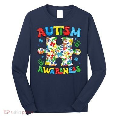 Autism Awareness Coquette Bow Autism Awareness Puzzle Piece Long Sleeve Shirt