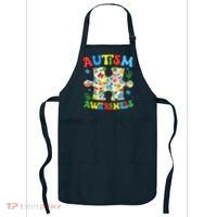 Autism Awareness Coquette Bow Autism Awareness Puzzle Piece Apron thumb 0